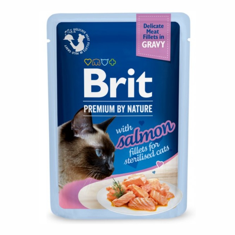 Image of Brit Premium Sterilised Filetti di Salmone per Gatti062