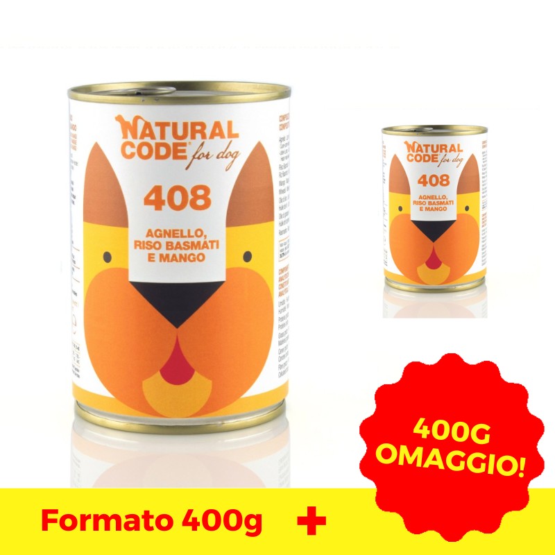 Image of Natural Code Agnello, Riso Basmati e Mango per Cani 400gr062