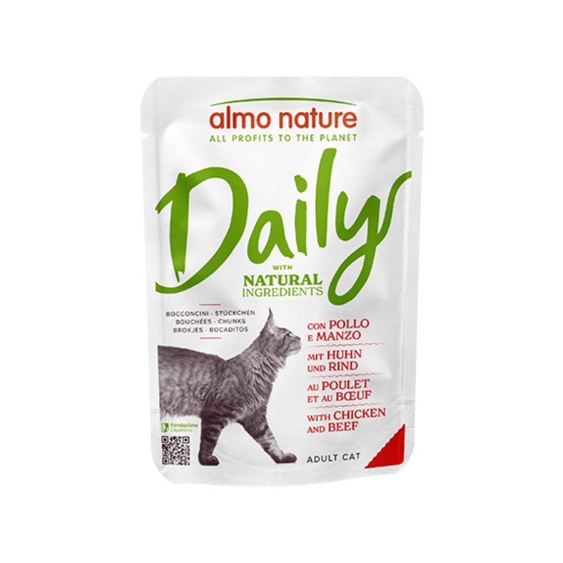 Almo Nature Daily Pollo e Manzo per Gatti 70gr