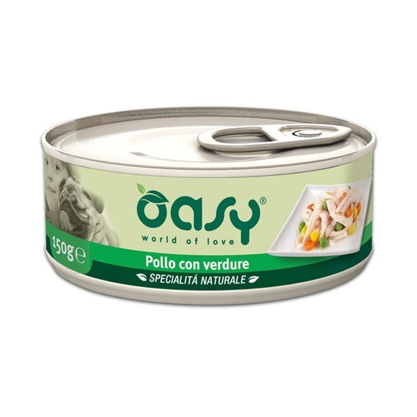 Oasy Umido Pollo e Verdure per Cani 150gr