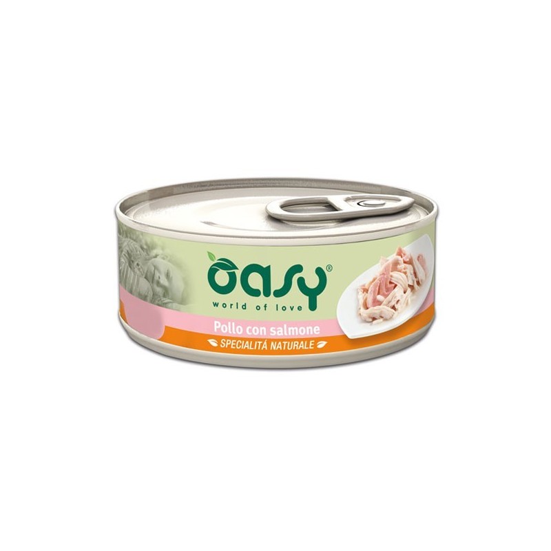 Image of Oasy Natural Adult Pollo e Salmone Umido per Gatti062