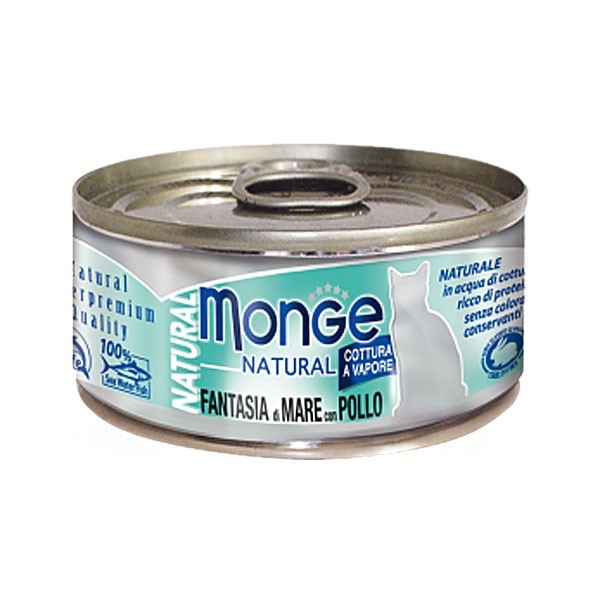 Monge Natural Pollo e Fantasia di Mare Umido per Gatti 80gr