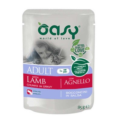 Oasy Bocconcini in Salsa all'Agnello per Gatti 85gr