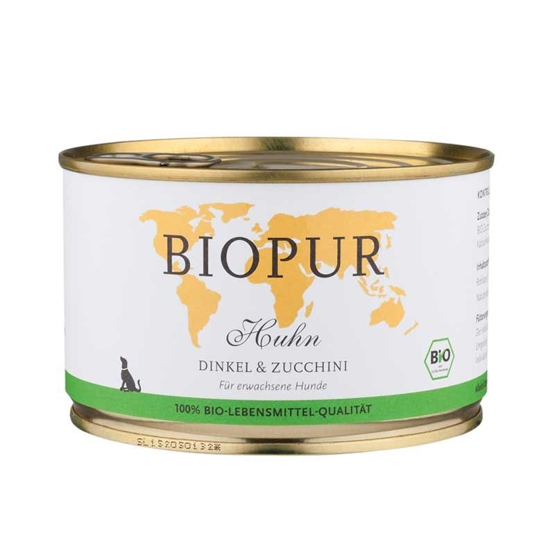 Image of Biopur Adult Pollo, Farro e Zucchine Umido per Cani 400 g062