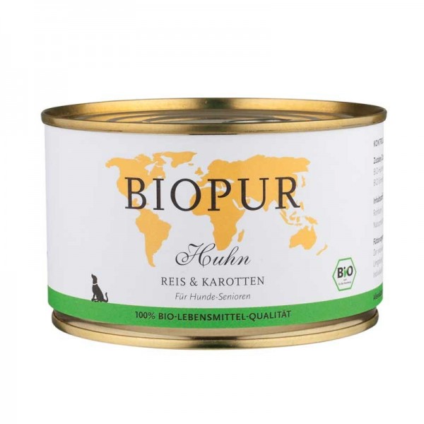 Biopur Senior Pollo, Riso e Carote Umido per Cani